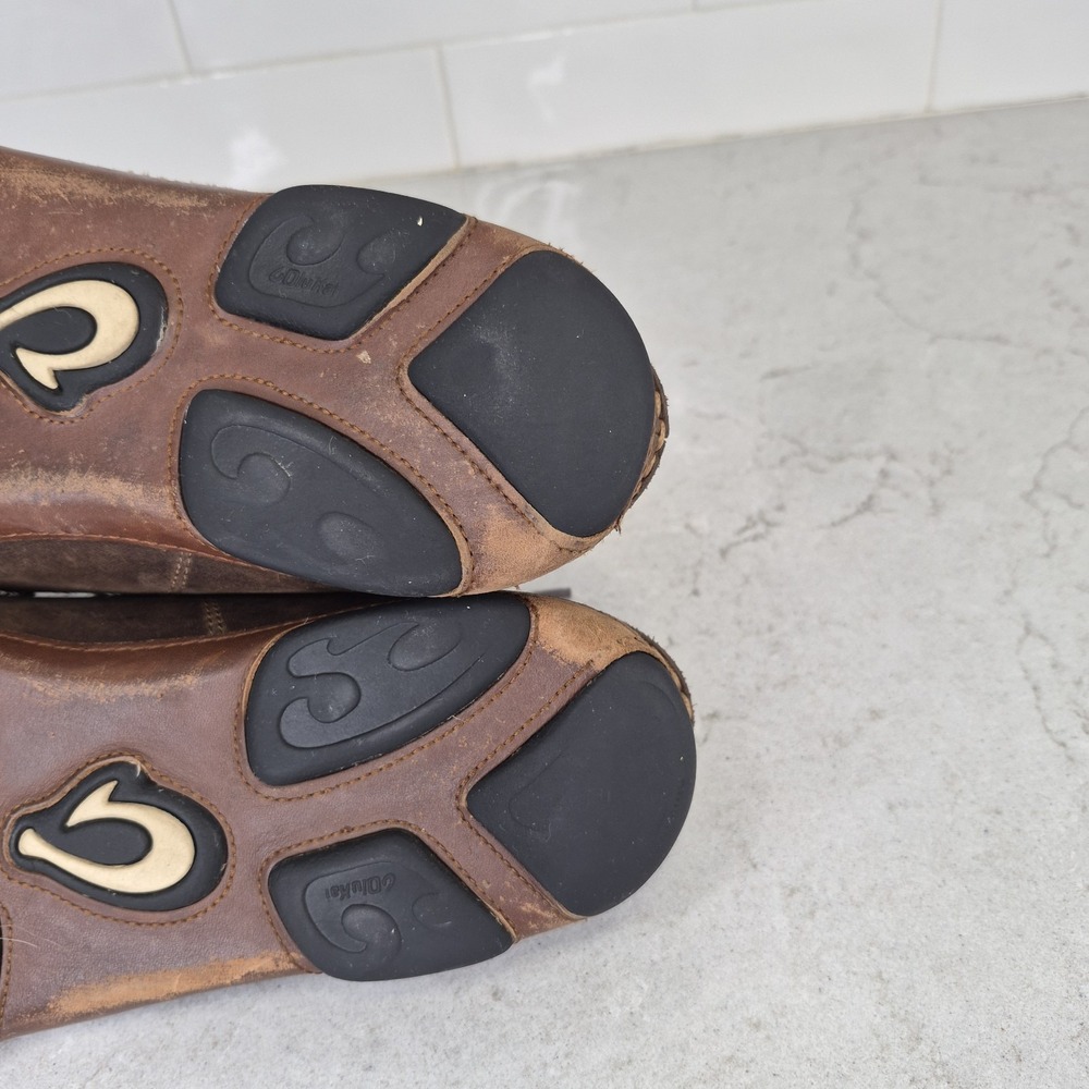 Olukai Shoes Ohana Lace Up Nubuck Men's Size 10.5‎ Slip On Brown - Picture 11 of 13
